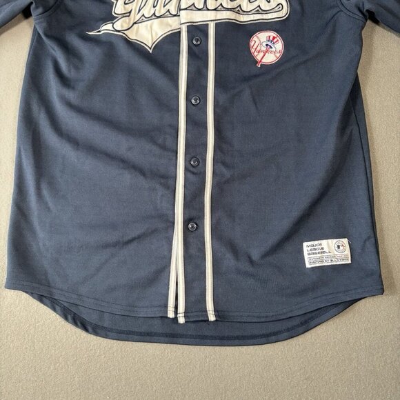 Vintage Dynasty New York Yankees Jersey Mens XL Blue MLB Baseball Sewn Logo NY - Picture 3 of 15